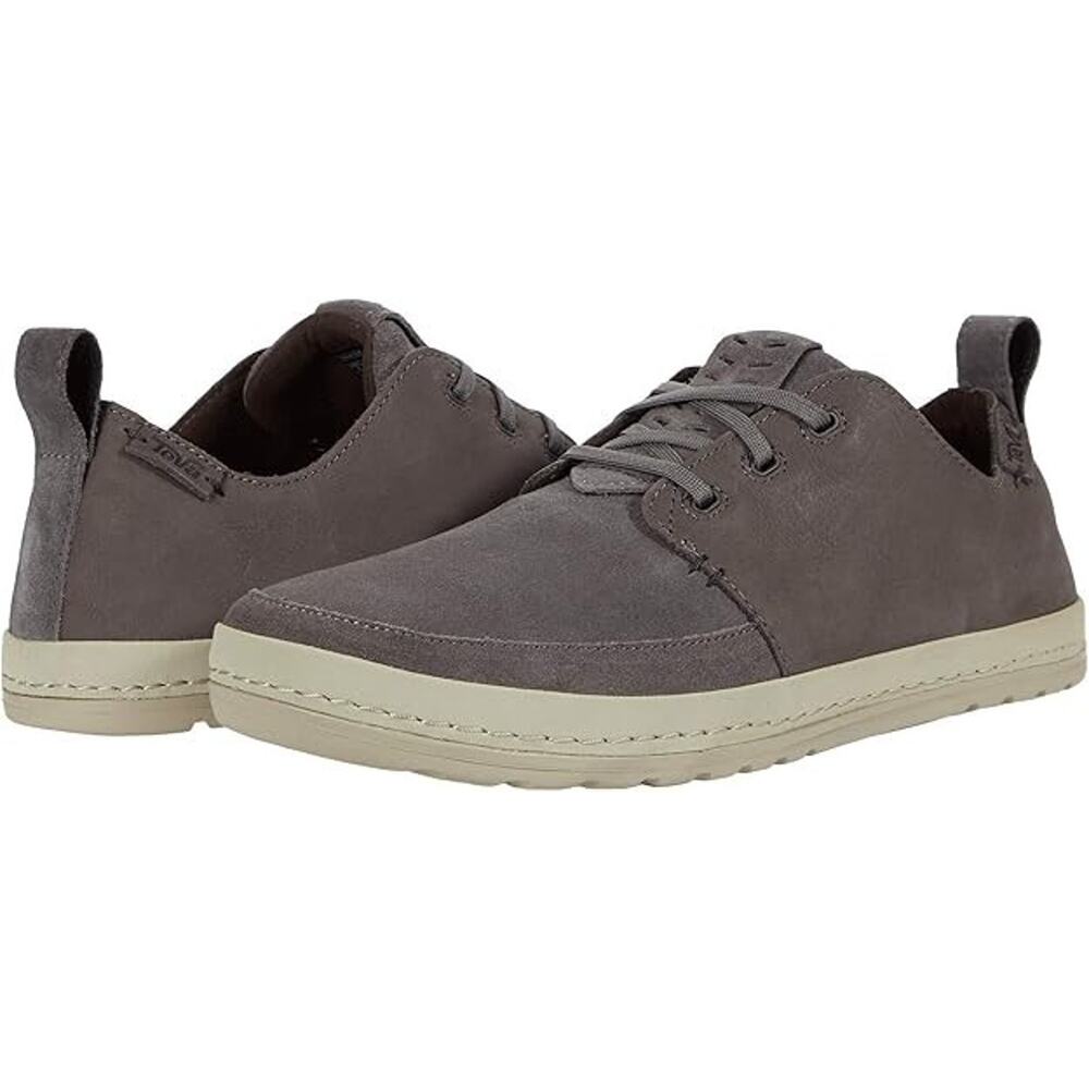 New Teva Canyon Life Men's 12 Leather Loafer Tie Up Shoes Dark Gull Grey